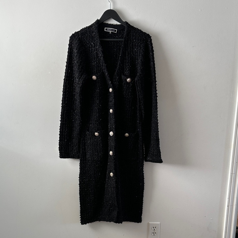 Elegant Black Cardigan Sweater